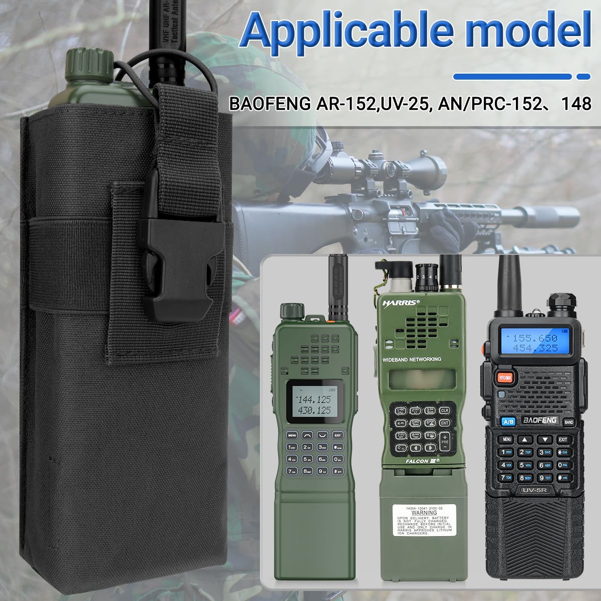 Pew Tactical Pochette radio latérale JPC2.0 2 pièces talkie-walkie PRC 152 148