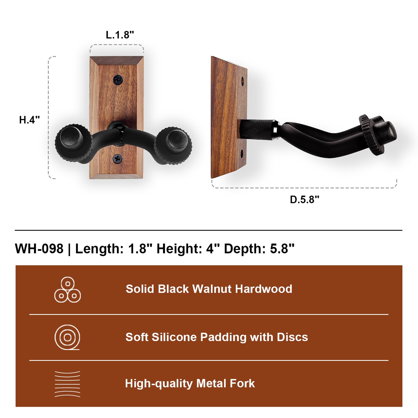 WiNGO Guitar Wall Mount Hanger - Image 3