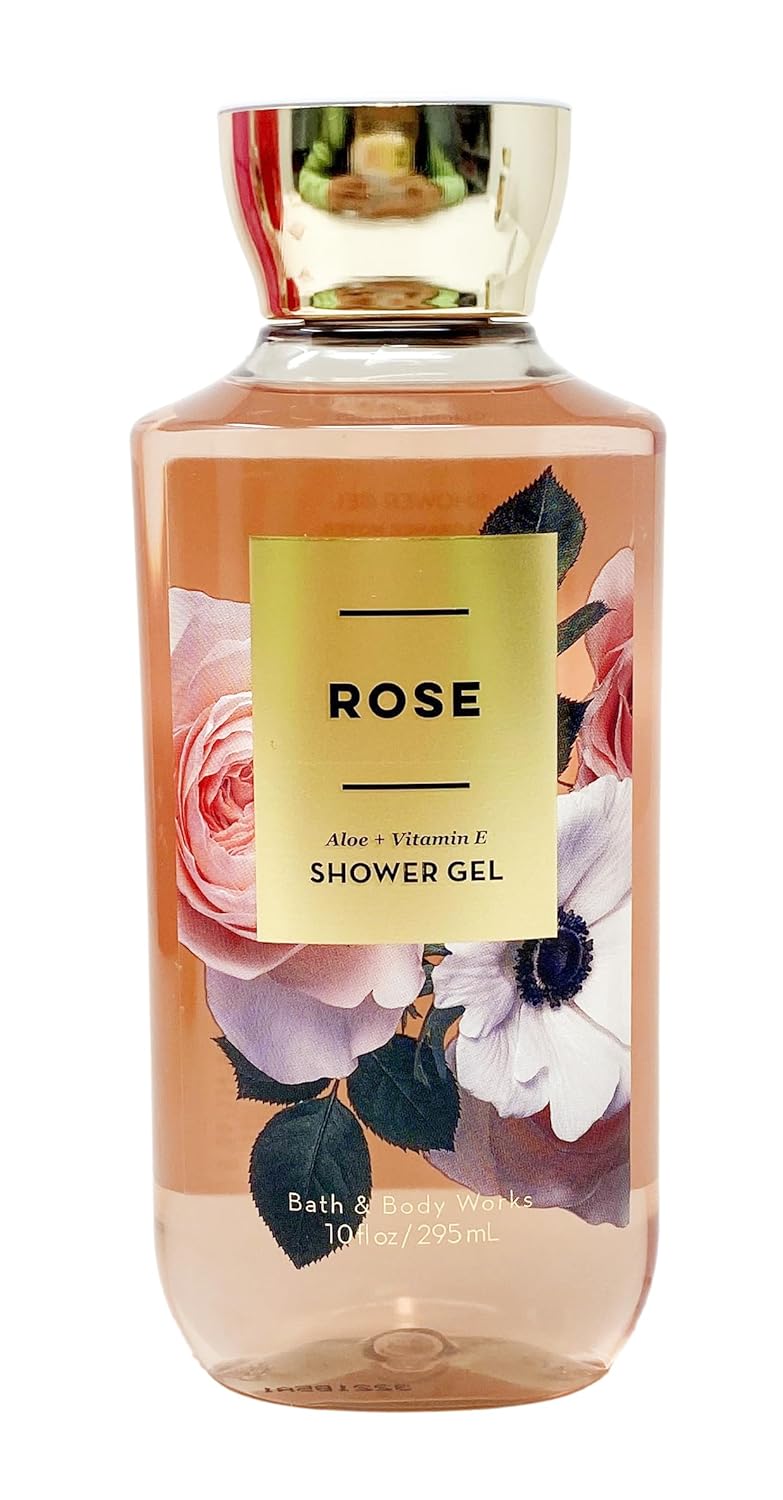 Bath & Body Works ROSE - Gift Bag Set - Fine Fragrance Mist, Shower Gel, Body Lotion and Hand Cream With a Himalayan Salts Springs Sample Soap.