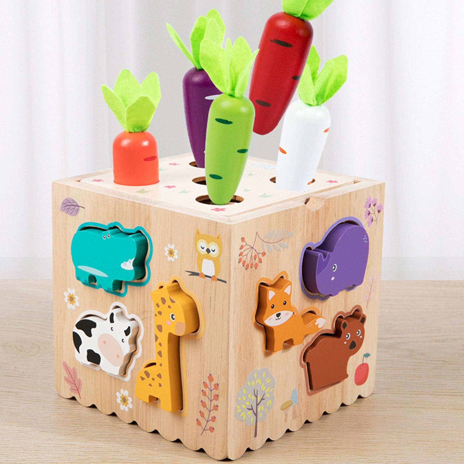 Giocattolo Cubo di attività in Legno Multifunzionale, Set Gioco Educativo Montessori con Martello