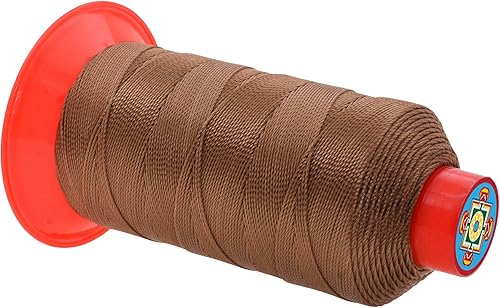 Miniatura 109 de Mandala Crafts Hilos de coser resistentes de nailon consolidado, hilo para tejer jeans de cuero, hilos de tapicería marina al aire libre, Beige