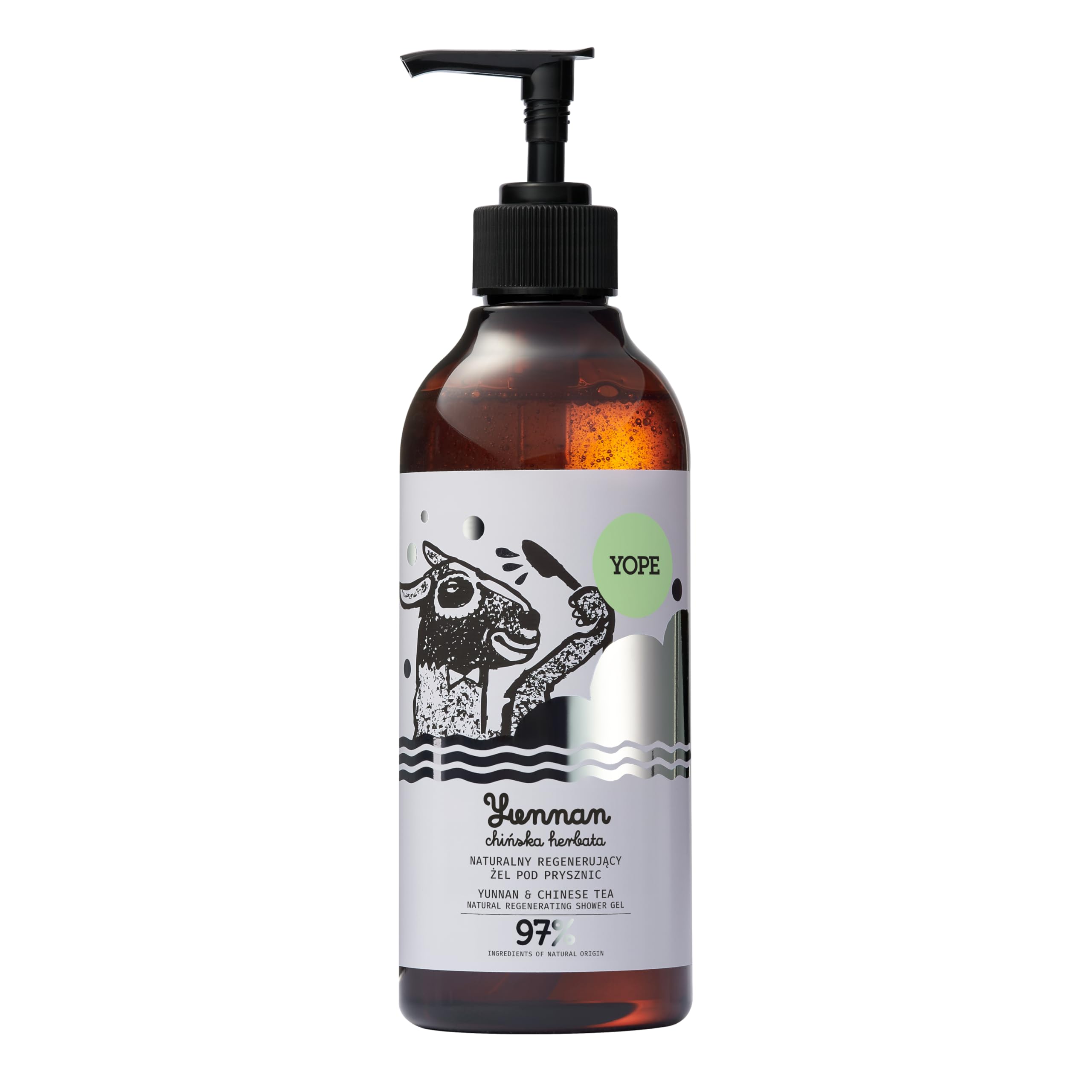 YOPE Yunnan Chinese Tea Natural Shower Gel, Hydrating Body Wash, 400 ml
