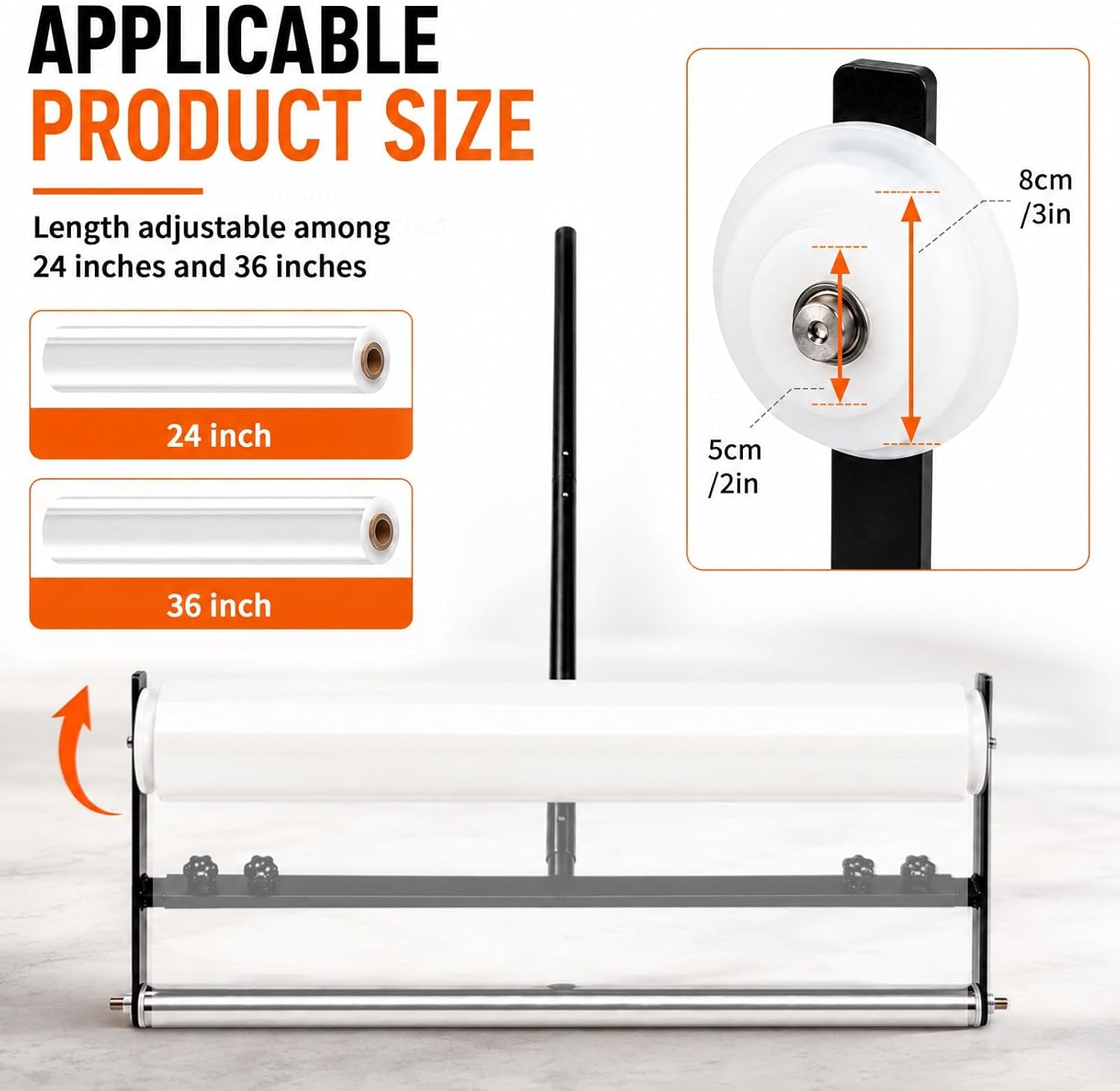 Carpet Protection Film Applicator, 24-36 in Adjustable Carpet Film Roller