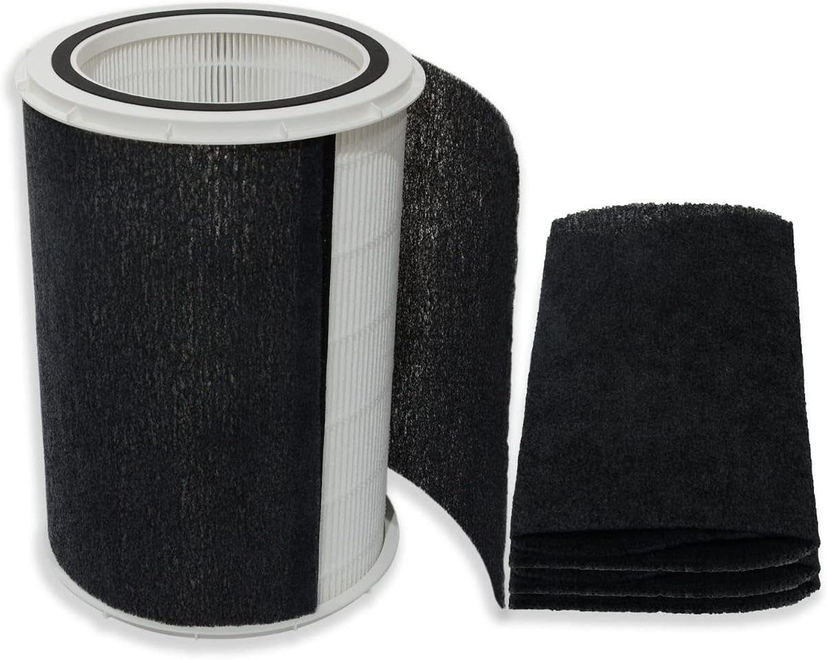 PUREBURG FLT5800 Replacement Filter Compatible with GermGuardian AP5800 AP5800W 3-in-1 Air Purifier, Filter P & FLT58CB4, H13 True HEPA Activated carbon Pre-Filters