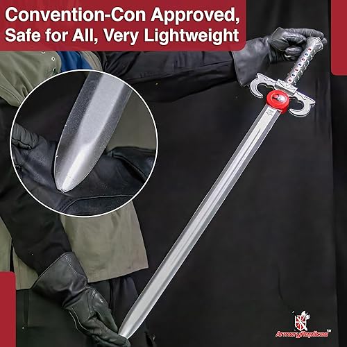 Vista 5 de Armory Replicas™ Premium Foam Fantasy Swords Collection – LARP, Cosplay, and Costume Props with Carrying Belt