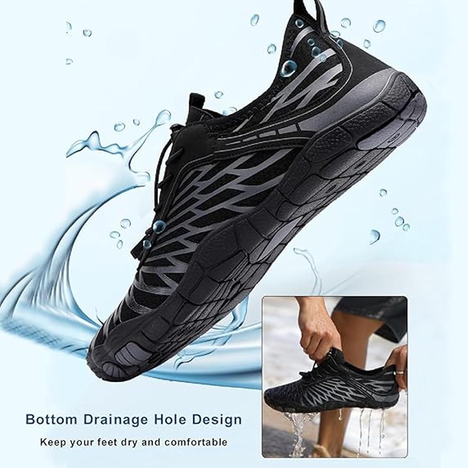 Vitality Shoes Women's Neuropathy with Arch Support, Men's & Women's Barefoot, Non-Slip