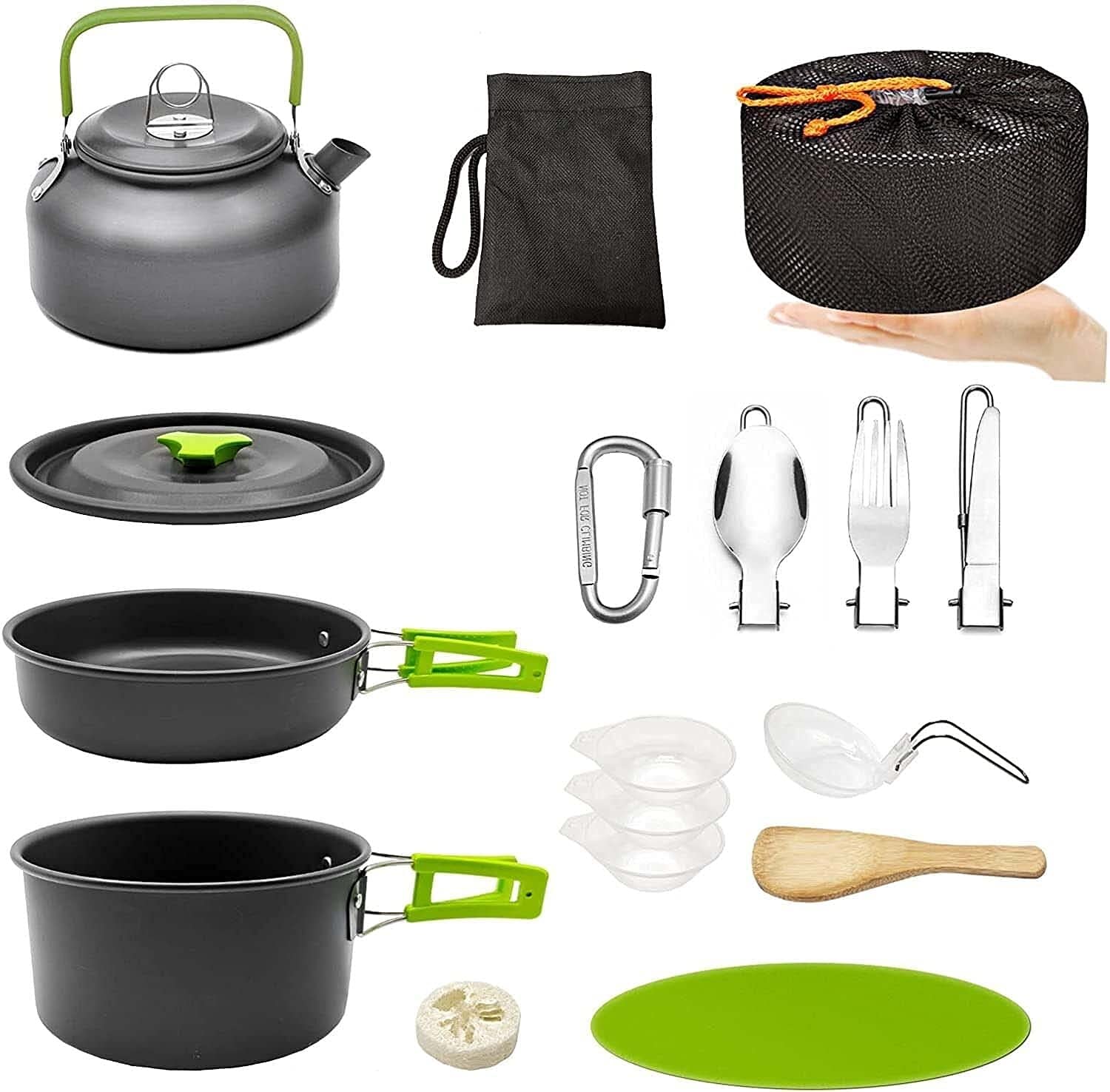 Kit de pots de camping XMING pour cuisiner un repas chaud en randonnée pédestre et pique-nique