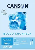 Bloco Aquarela A2 300g/m², Canson, 66667182, 12 Folhas