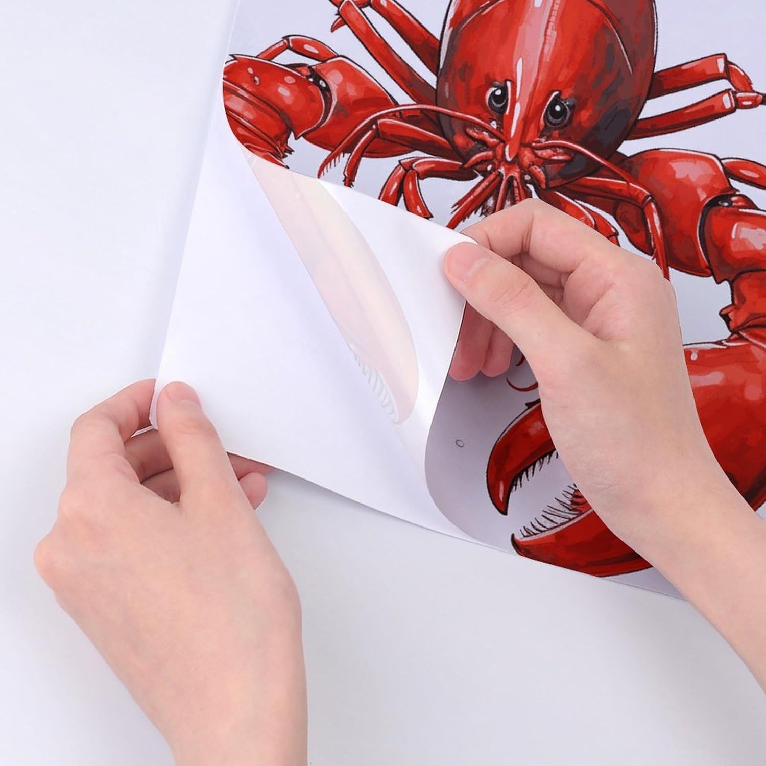 Cute Stickers Waterproof Funny Red Lobster Print Stickers for Water Bottles Laptop Decor