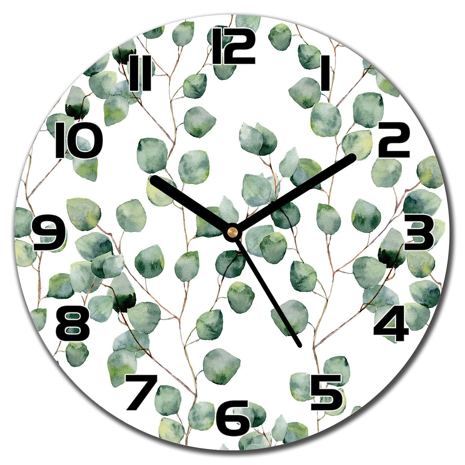 Horloge en verre de sécurité Coloray 30 cm impression photo florale durable