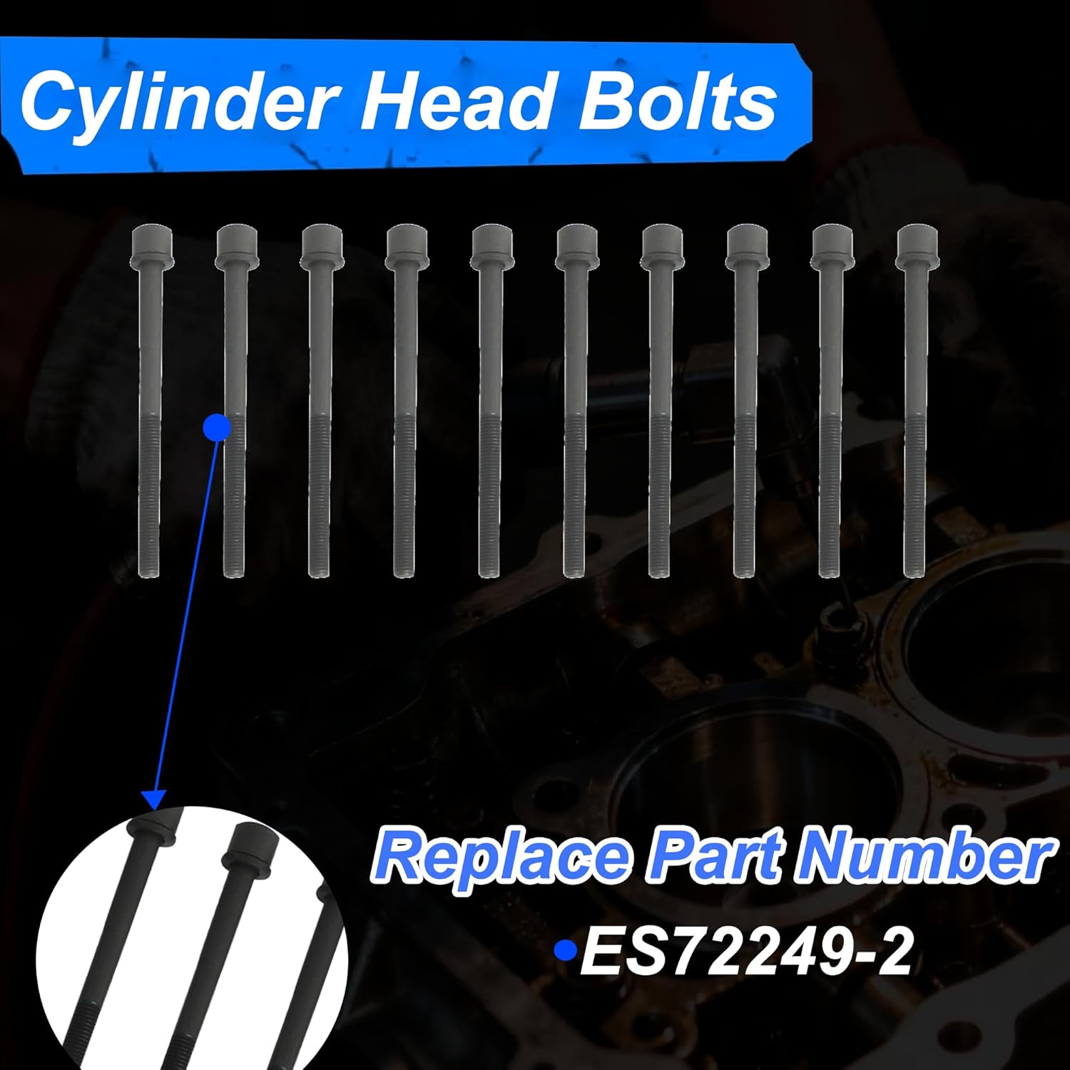 2AZFE 2.4 Full Head Gasket Set w/Cylinder Head Bolts Fit for Toyota Camry RAV4 Solara Scion tC xB 2.4L 2007-2013 ES72249-2 HS26323PT