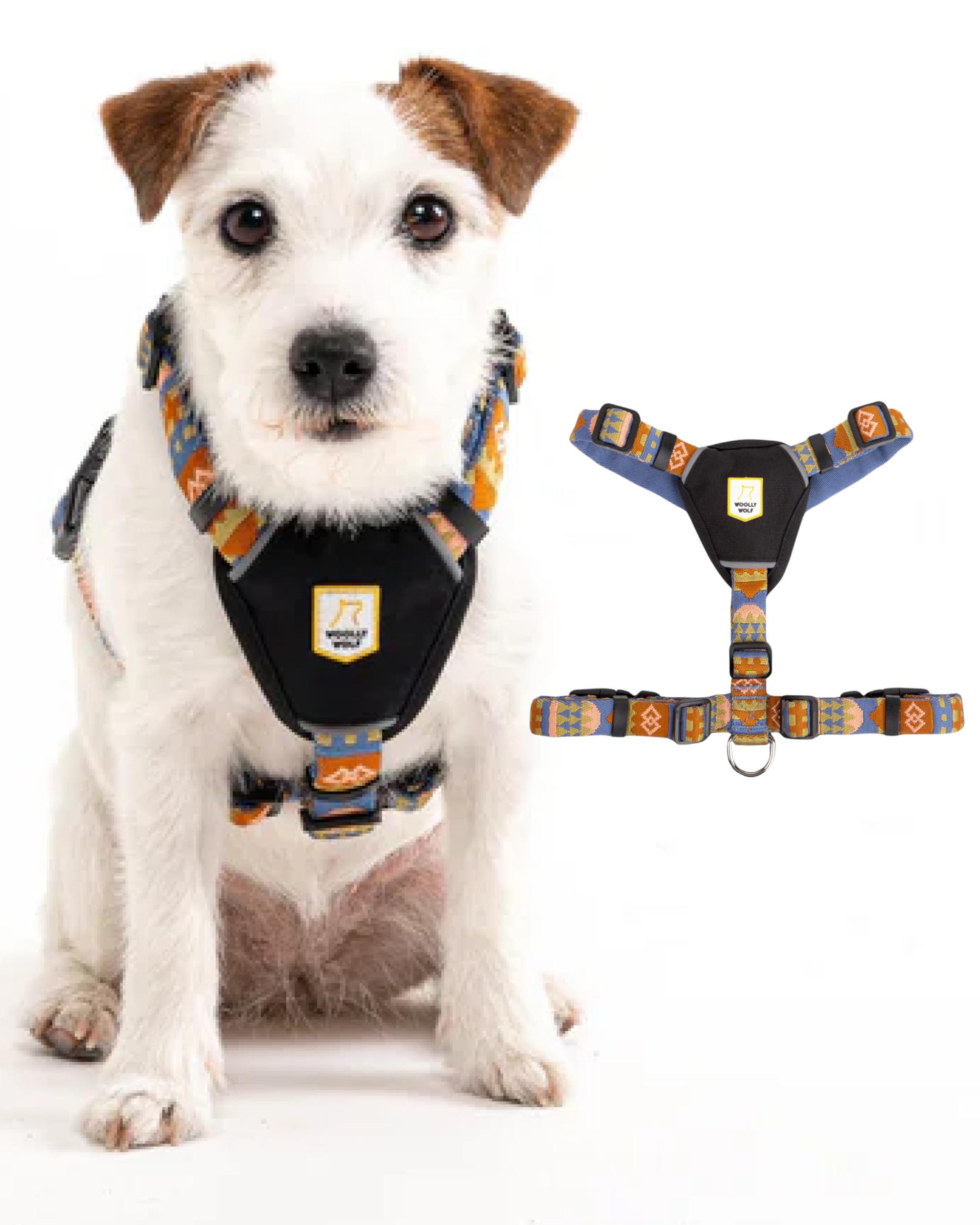Woolly Wolf Nightless Night Dog Harness XXS - Hundegeschirr für kleine Hunde aus recyceltem Polyester, Perfekte Passform und Reflektoren für erhöhte Sichtbarkeit