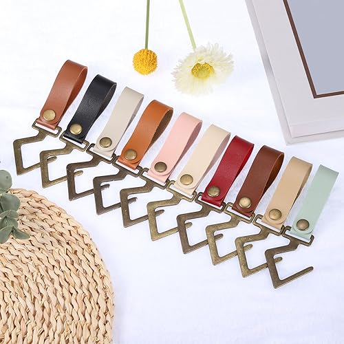 Miniatura 5 de uxcell Ganchos de cuero en S, 4 ganchos para campamento, multiusos, en forma de S, para picnic al aire libre, ollas, sartenes, utensilios, color