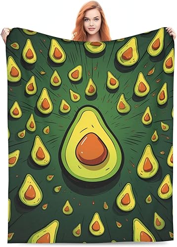 Avocado-Obstdecke, niedlicher Cartoon-Avocado-Druck, Geschenke für Damen, Kinder