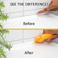 Vista 10 de InstaTrim La Junta Flexible Original - Paquete de 2 cintas de calafateo adhesivas de 10 pies de gris de 1/2" de ancho - Junta adhesiva con muchos