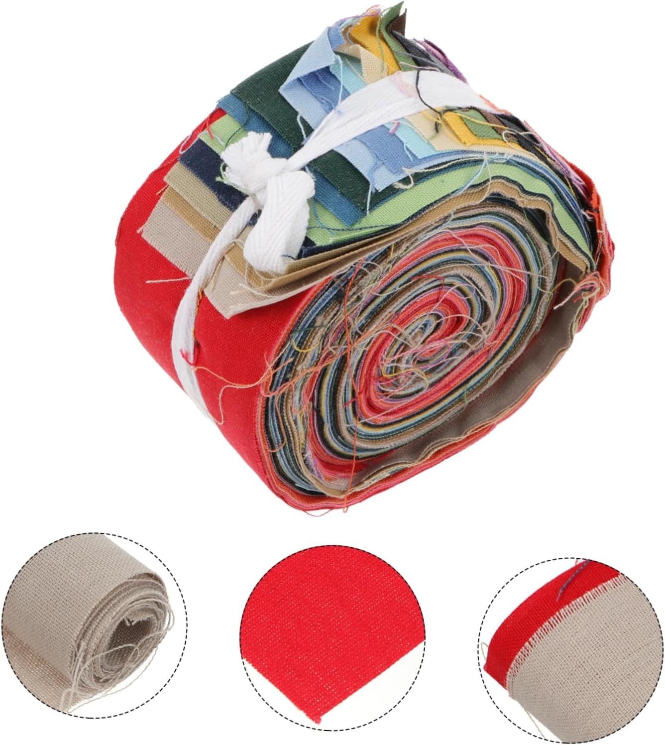 DOITOOL 2sets Sewing Patchwork Fabric Quilted Fabric Panels Craft Strip Soft Cotton for DIY Handicrafts Bright Colored 26pcs*2