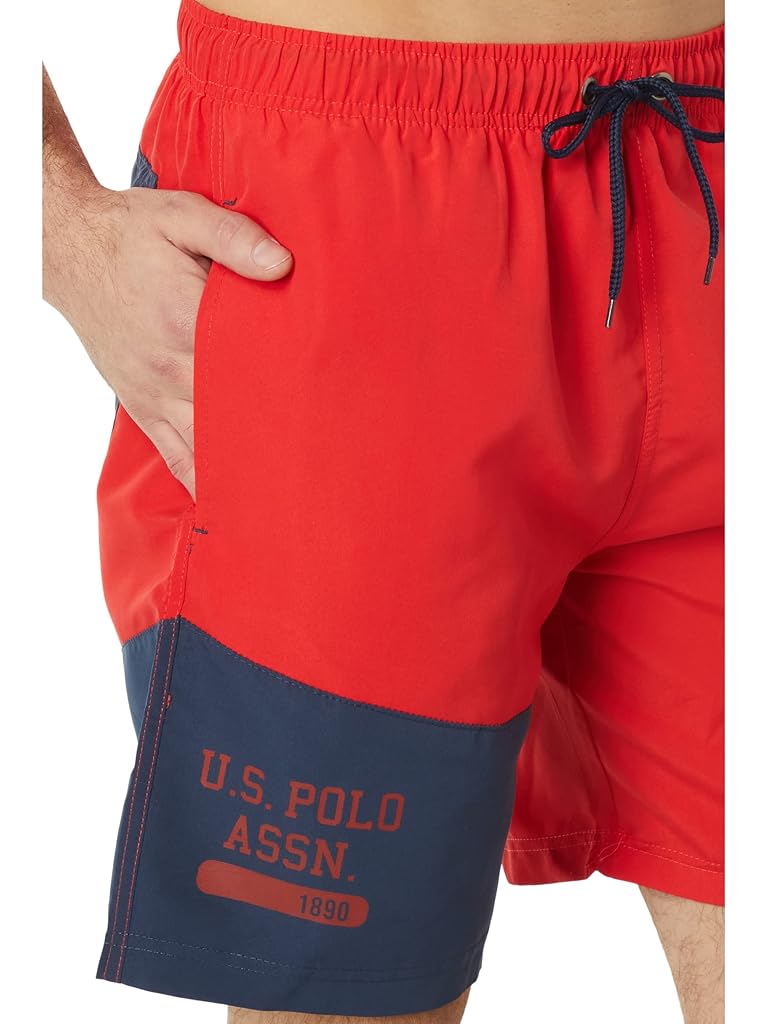 U.S. POLO ASSN. USPA Color-Block Swim Shorts