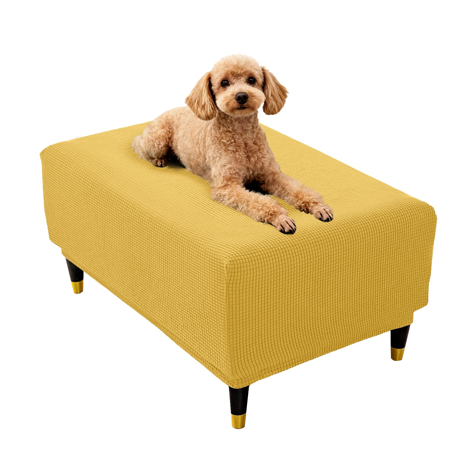Housse de pouf carrée et housse de protection durable pour meuble et fauteuil L