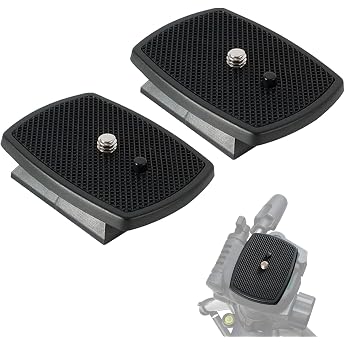 Pack of 2 43 mm Camera Quick Release Plate Tripod Quick Release Plate for Sony VCT-D580RM VCT-D680RM VCT-R640 D680 D580 Tripod Mount Adapter Black