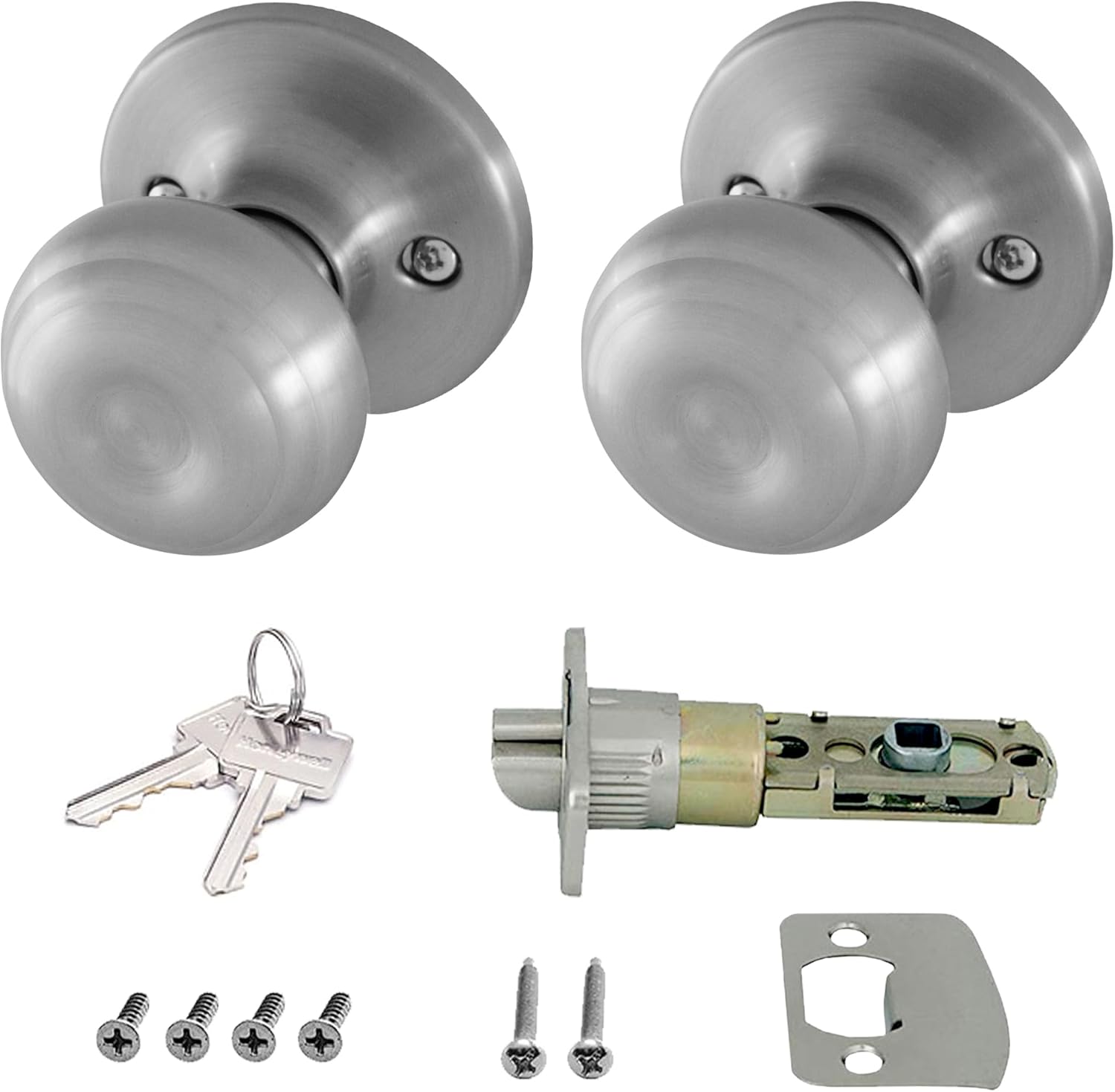 Honeywell Safes & Door Locks 8101303 Classic Passage Door Knob, Satin Nickel