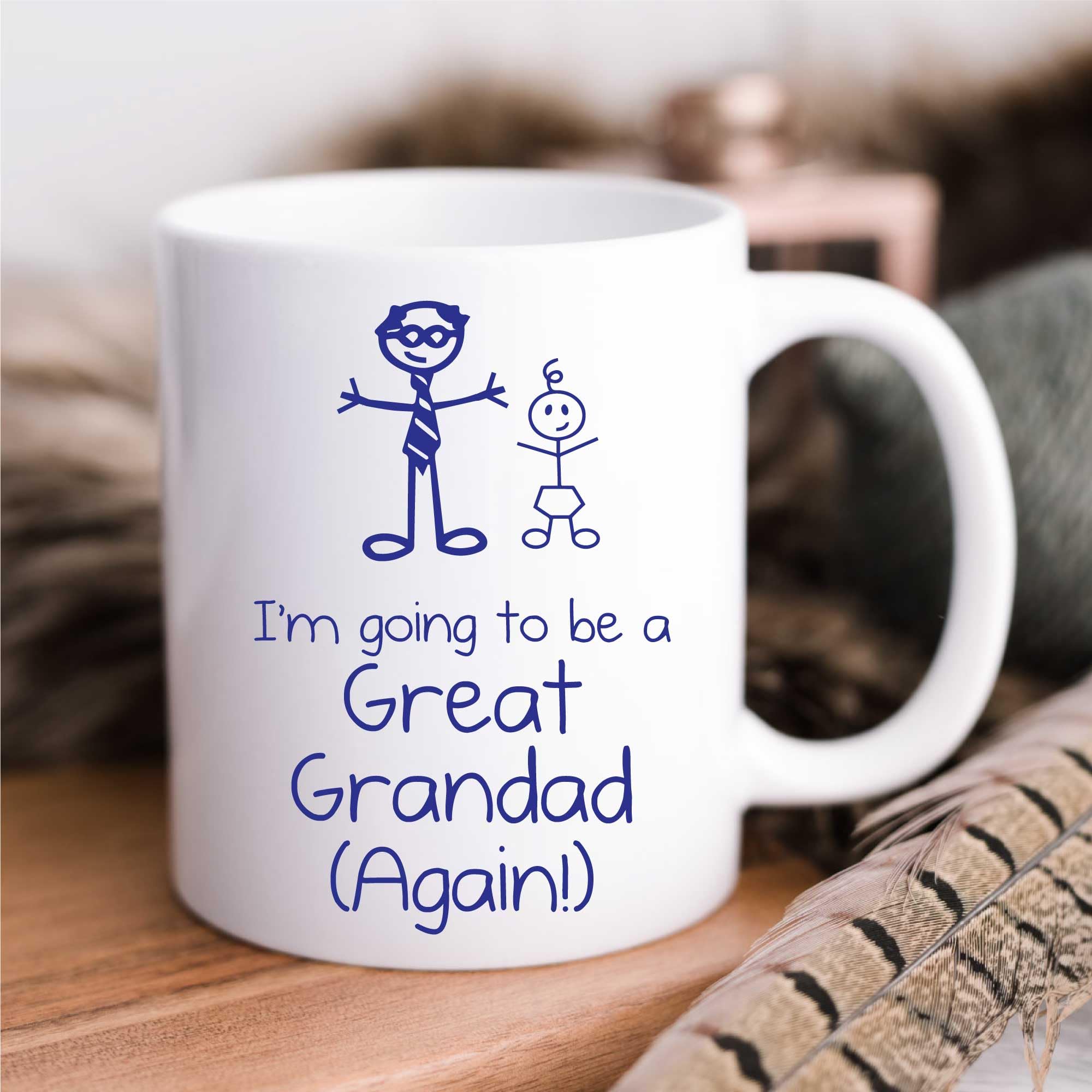 60 Second Makeover Men's White Limited I'm Going To Be A Great Grandad Again Mug Cup New Baby
