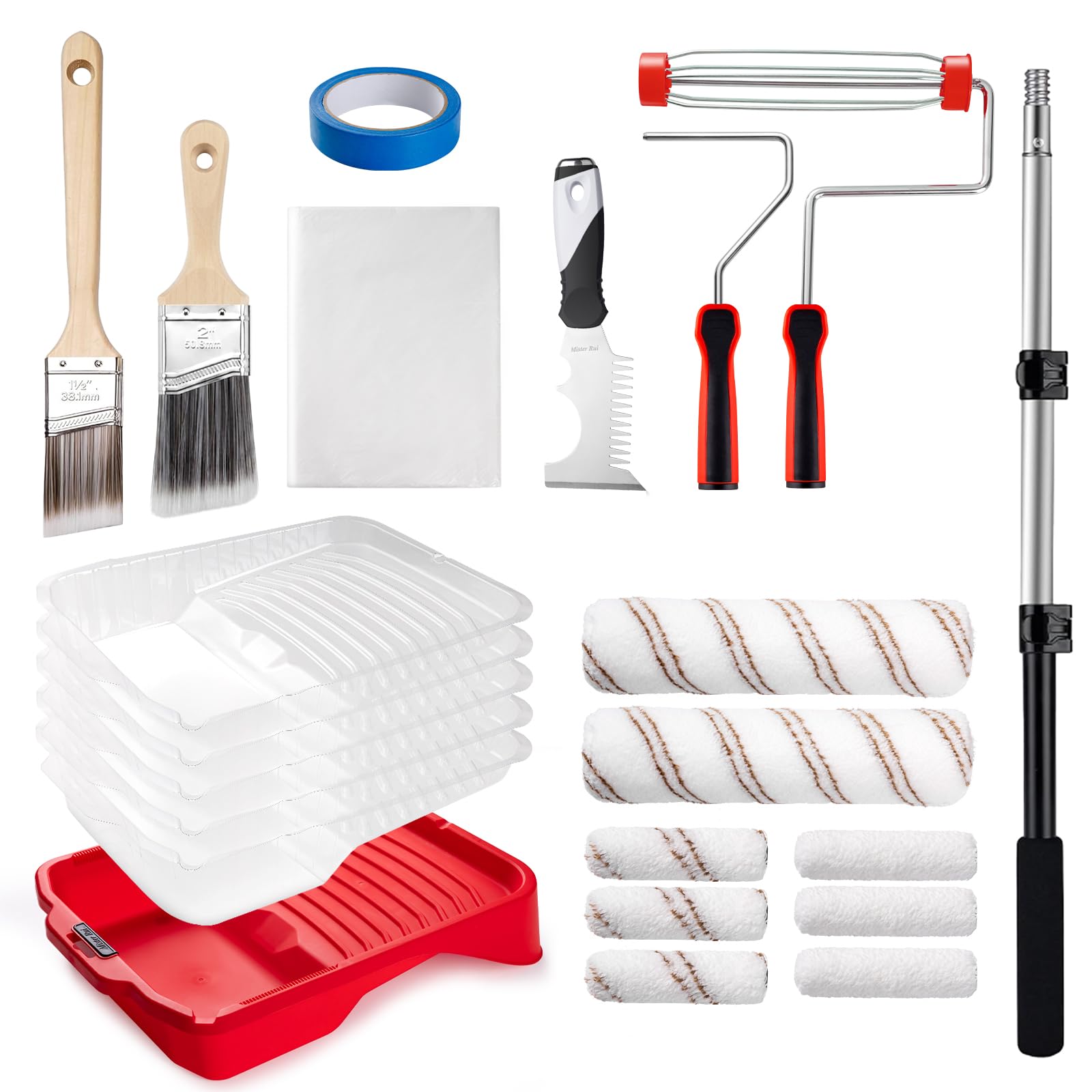 Mister Rui Paint Roller Kit - 22 Piece -1