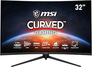 MSI G321CQP E2 31.5" WQHD Curved Screen Gaming LCD Monitor - 16:9-32" Class - Vertical Alignment (VA) - 2560 x 1440-16.7 Million Colors - FreeSync Premium - 250 Nit - 1 ms - 170 Hz Refre