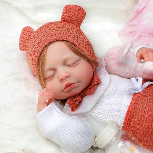 Miniatura 6 de BABESIDE Lucy - Muñecas realistas de bebé recién nacida de 20 pulgadas, cuerpo suave, realista, recién nacida, muñecas de bebé durmiendo, con kit de