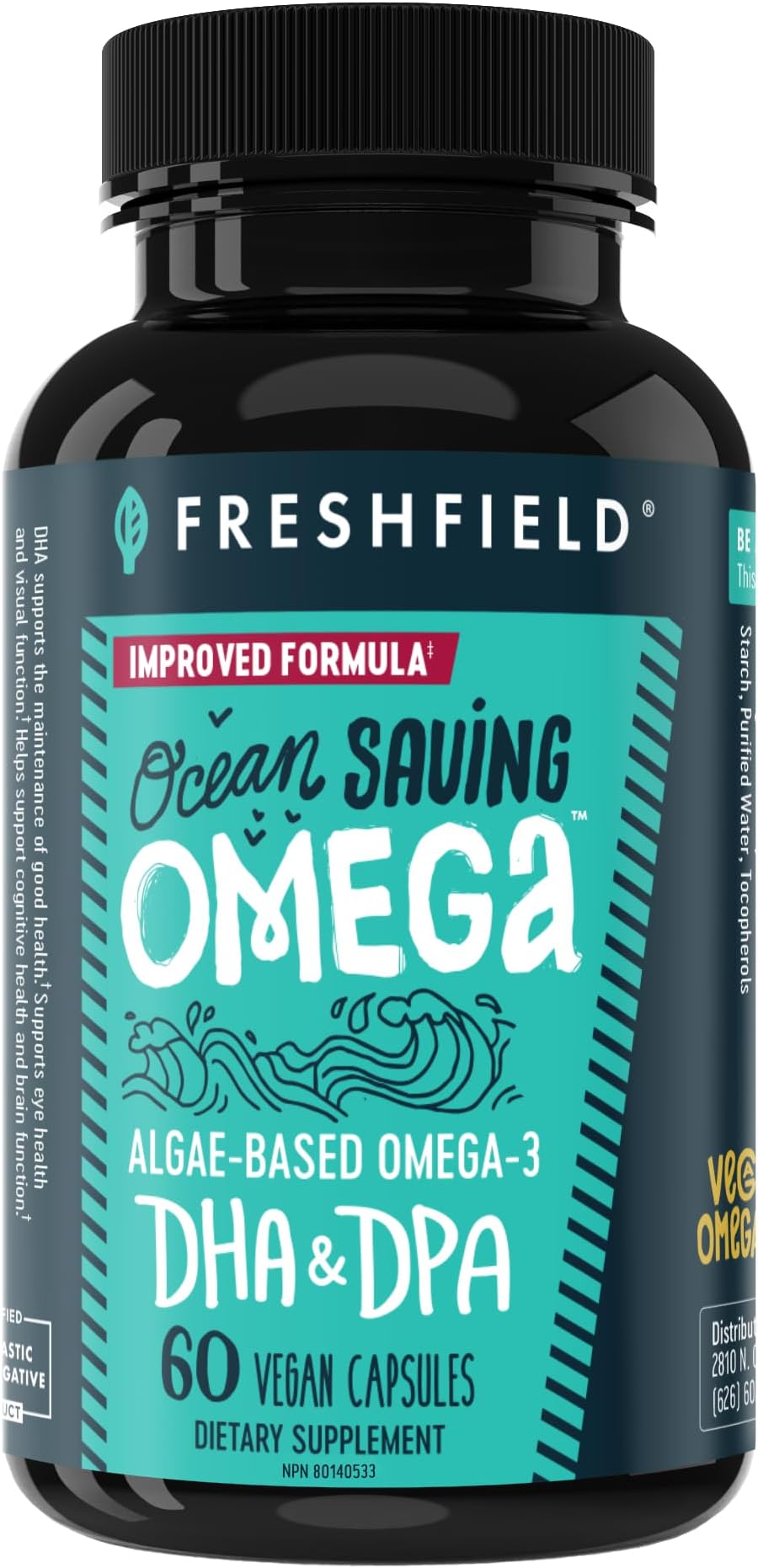 Freshfield Naturals Ocean Saving Omega 3 - Fish Oil Replacement, You Don't Need Fish Oil You Need Omega 3, Algae Oil, DHA, DPA, Highest Levels of Plant Based DHA.