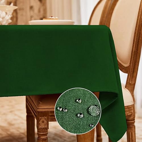 BALCONY & FALCON Mantel rectangular lavable, resistente a las arrugas y al agua, mantel decorativo de tela de lino para comedor, fiesta, cocina,