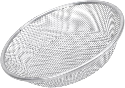 Miniatura 3 de Tamiz de suelo de acero inoxidable, versátil herramienta de jardinería a prueba de óxido con pantallas de malla, colador con guantes antideslizantes