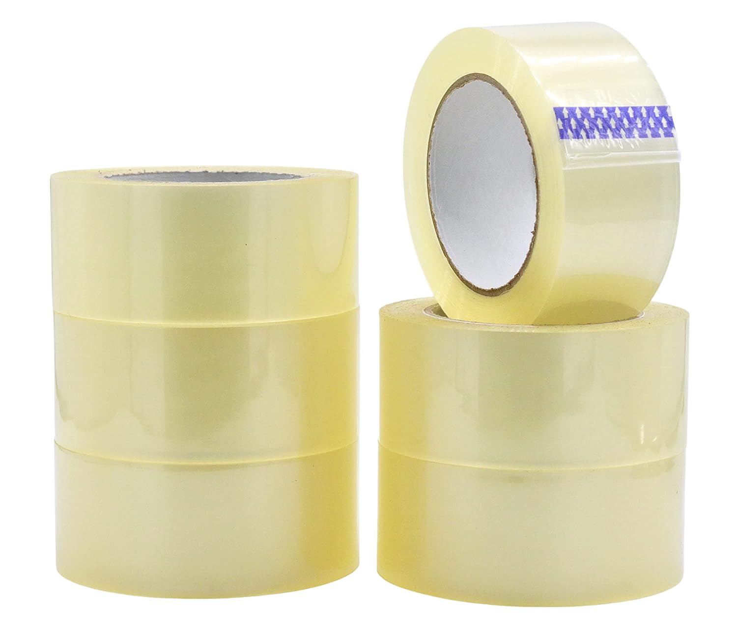 WOD OPP-18AW Clear Carton Sealing Tape Refill Roll, Strong Heavy-Duty Industrial Shipping Packaging Tape for Moving, Office, & Storage. 3 in. Wide x 110 yds. (4-Rolls)