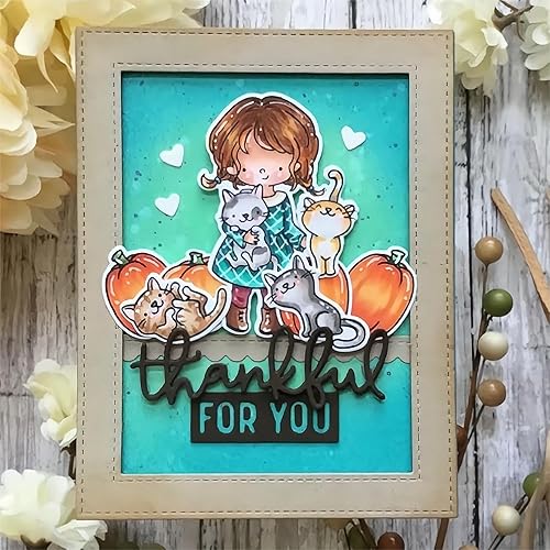 Miniatura 7 de Juego de sellos y troqueles de Halloween Witch Happy Haunting para hacer tarjetas, sellos transparentes y troqueles de corte de metal para álbumes