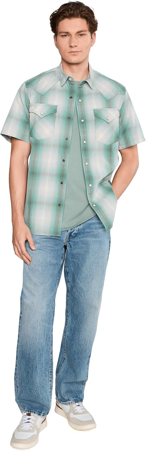 Pendleton Men's Short Sleeve Frontier Shirt, Cotton Polyester Short Sleeve, Machine Washable