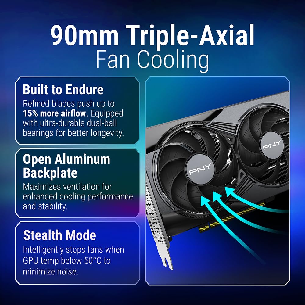PNY Carte Graphique GEFORCE RTX™ 5060 8GB ARGB Overclocked Triple Fan DLSS 4