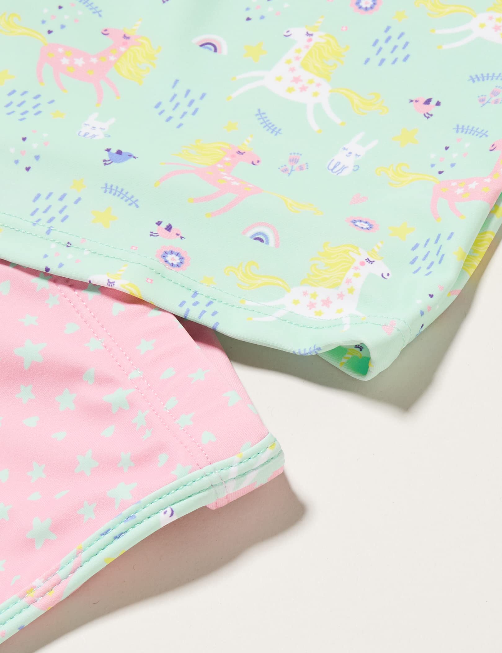 Playshoes Dwuczęściowy zestaw kąpielowy dla dzieci, ochrona przed promieniowaniem UV, strój kąpielowy, jednorożec, 110-116