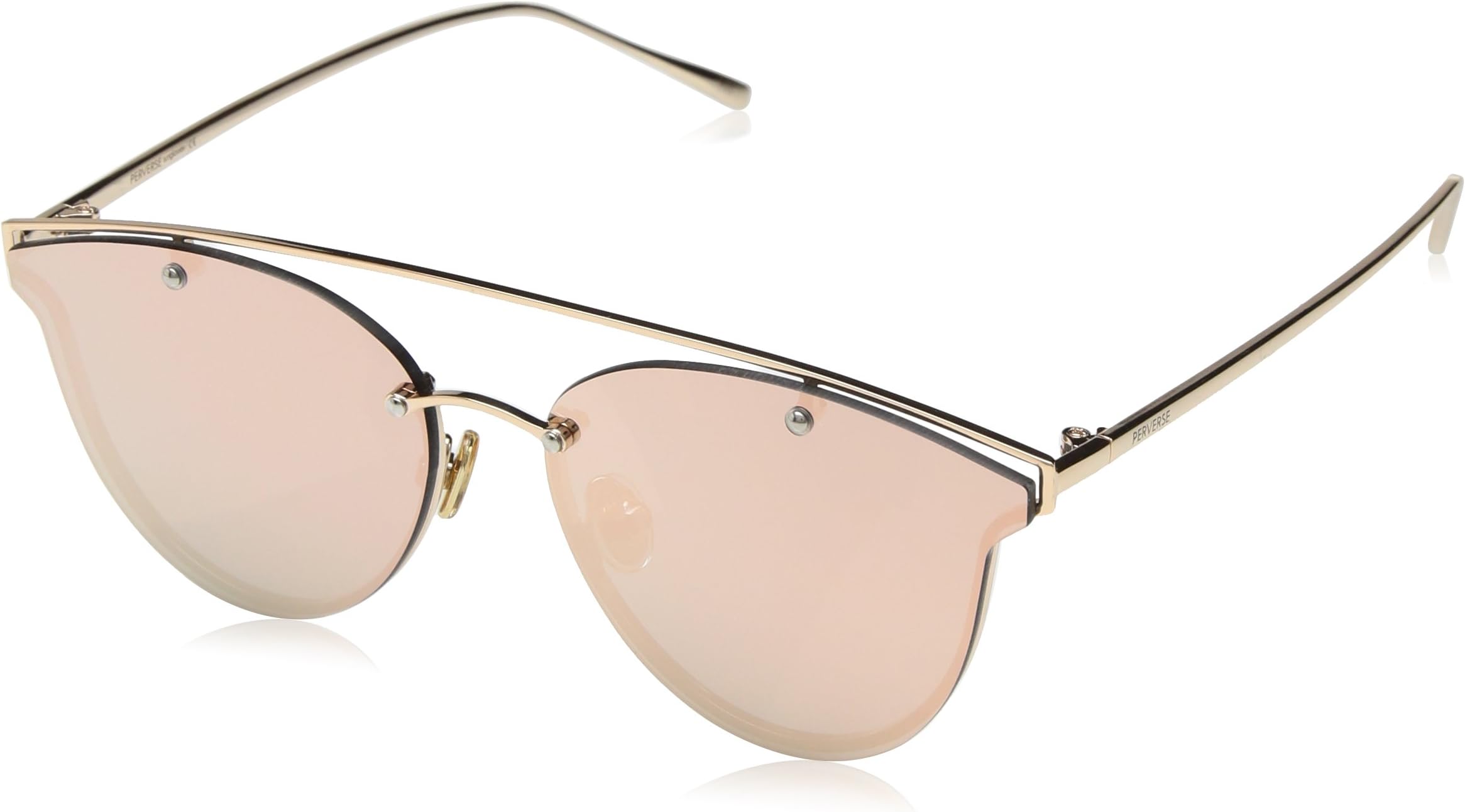 THOMAS JAMES LA by PERVERSE Sunglasses Mae Gold/Pink Mirror One Size