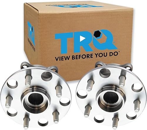Vista 49 de TRQ Juego de Rodamientos de Rueda y Cubierta de Llanta Trasera para Conductor y Pasajero 2 Piezas Compatible con Infiniti G35 2003-2006 2007 G35