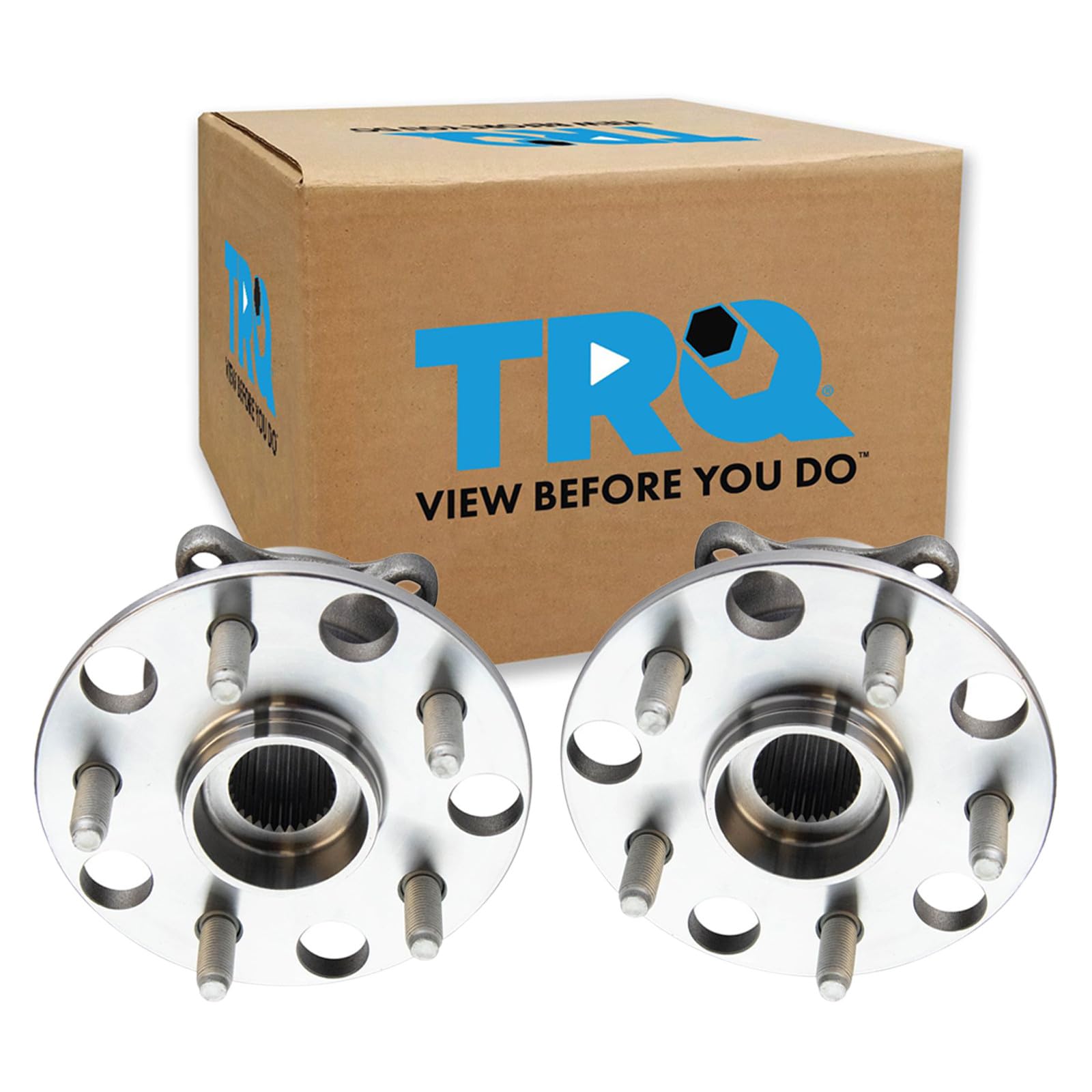 TRQ Rear Left and Right Wheel Bearing and Hub Assembly Set 2 Piece
