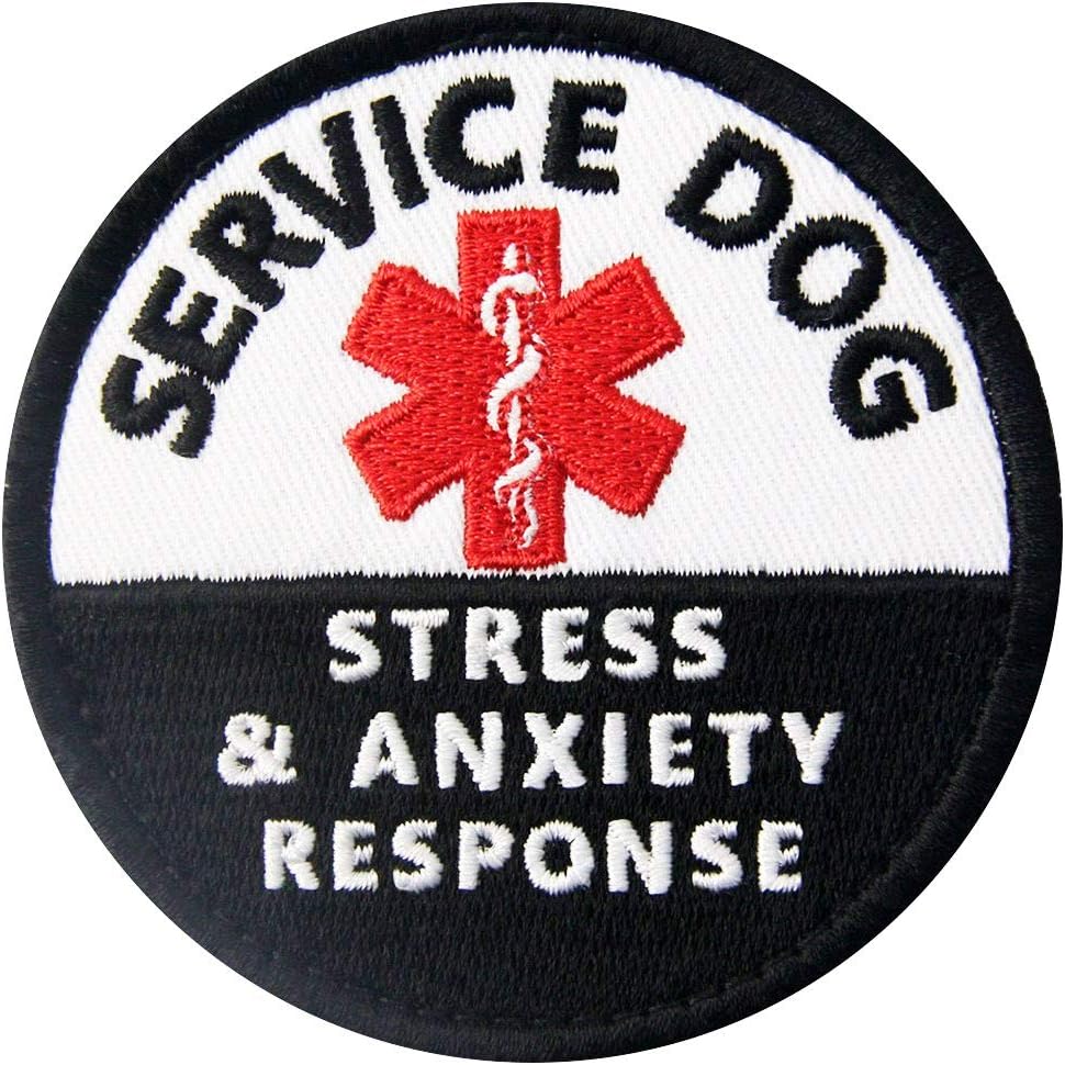 Embroidered Service Dog Patch for EMS Stress & Anxiety Support Embroidered Service Dog Patch for EMS Stress & Anxiety Support