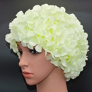 Gorro de baño Retro para Mujer, diseño de pétalos de Flores