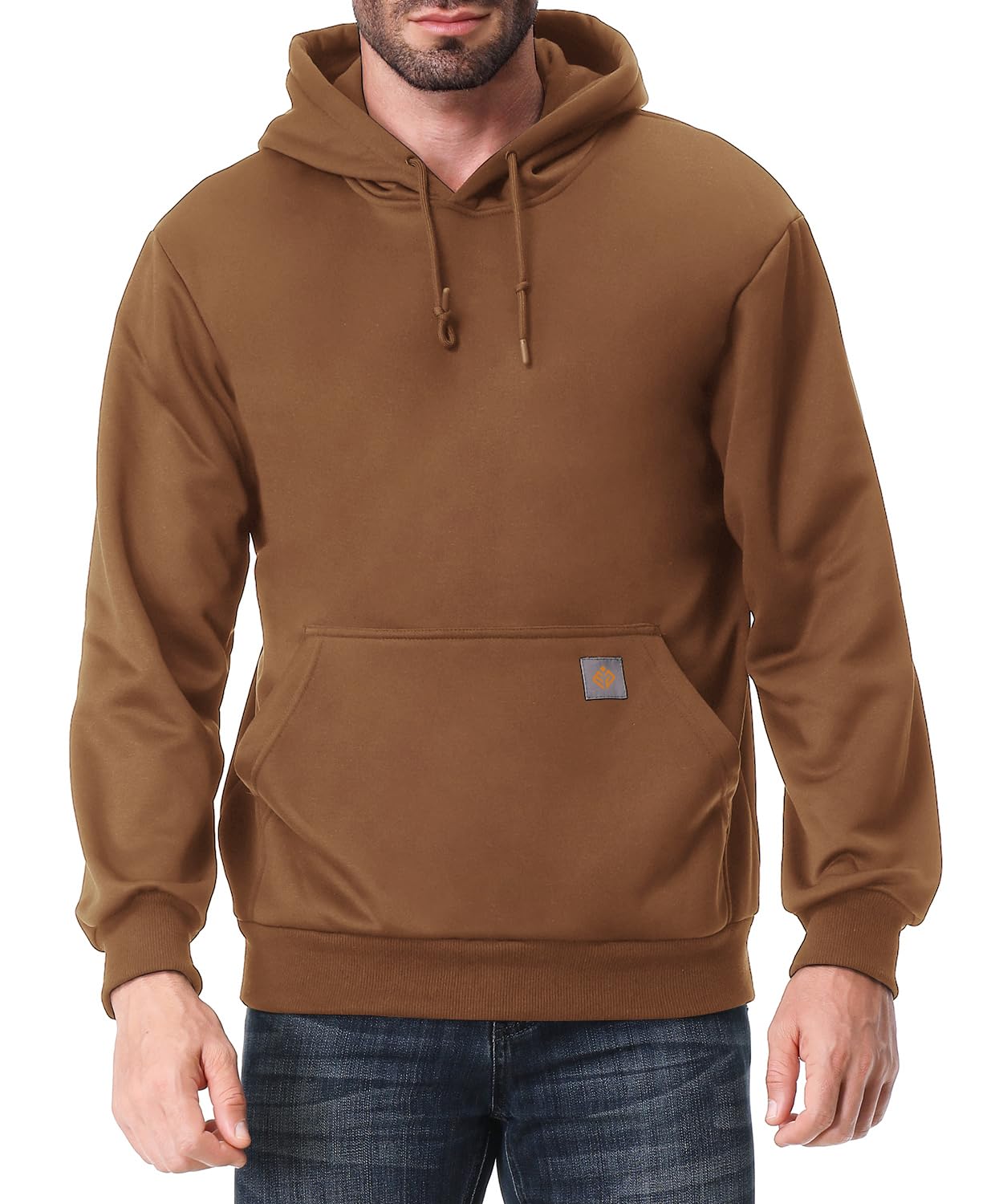 TUAOVA Men's Relaxed Fit Fleece-Lined Pullover Hooded Sweatshirt | Comfortable and Soft