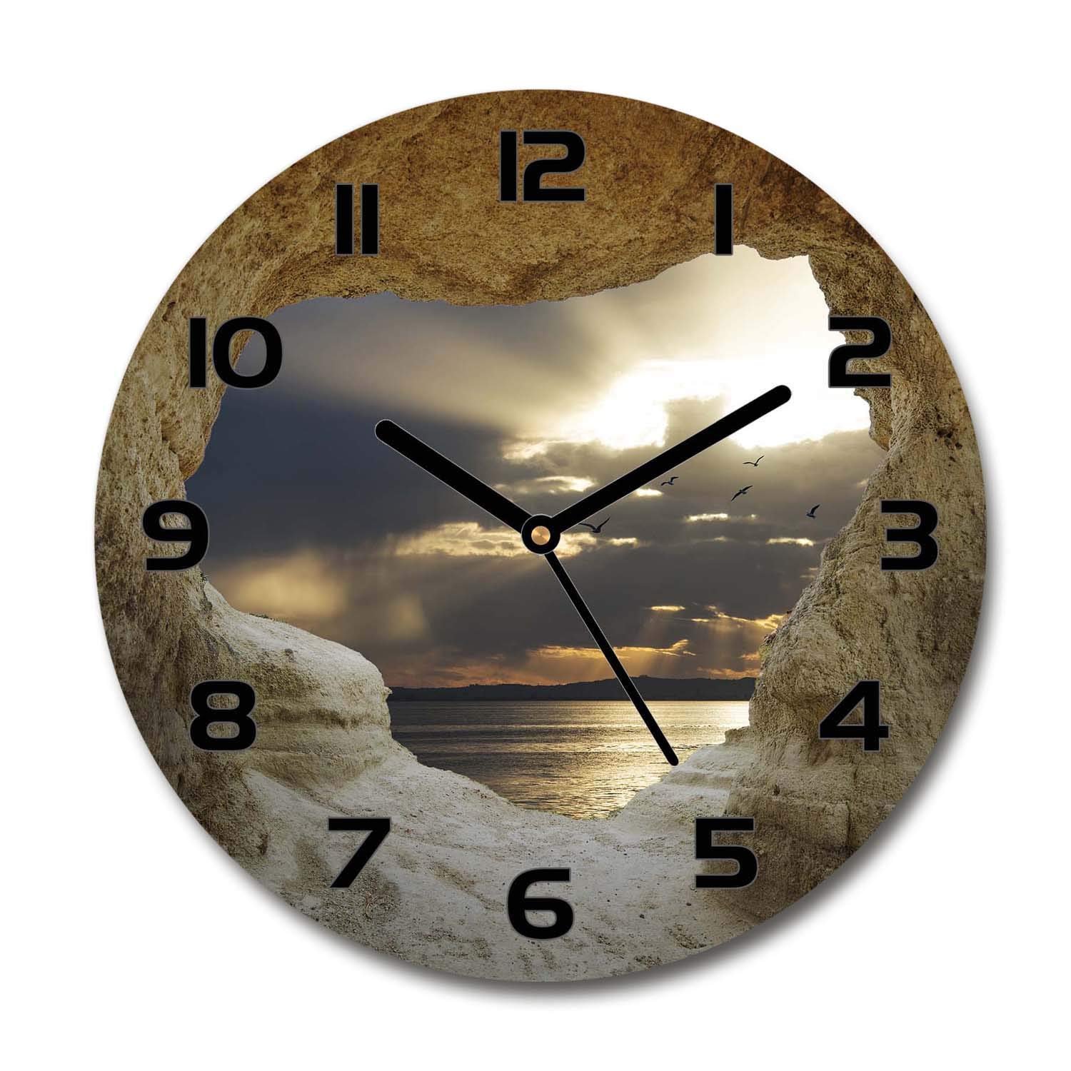 Impression verre sécurité pour cette horloge 60x60cm Tulup silencieuse au design haut de gamme