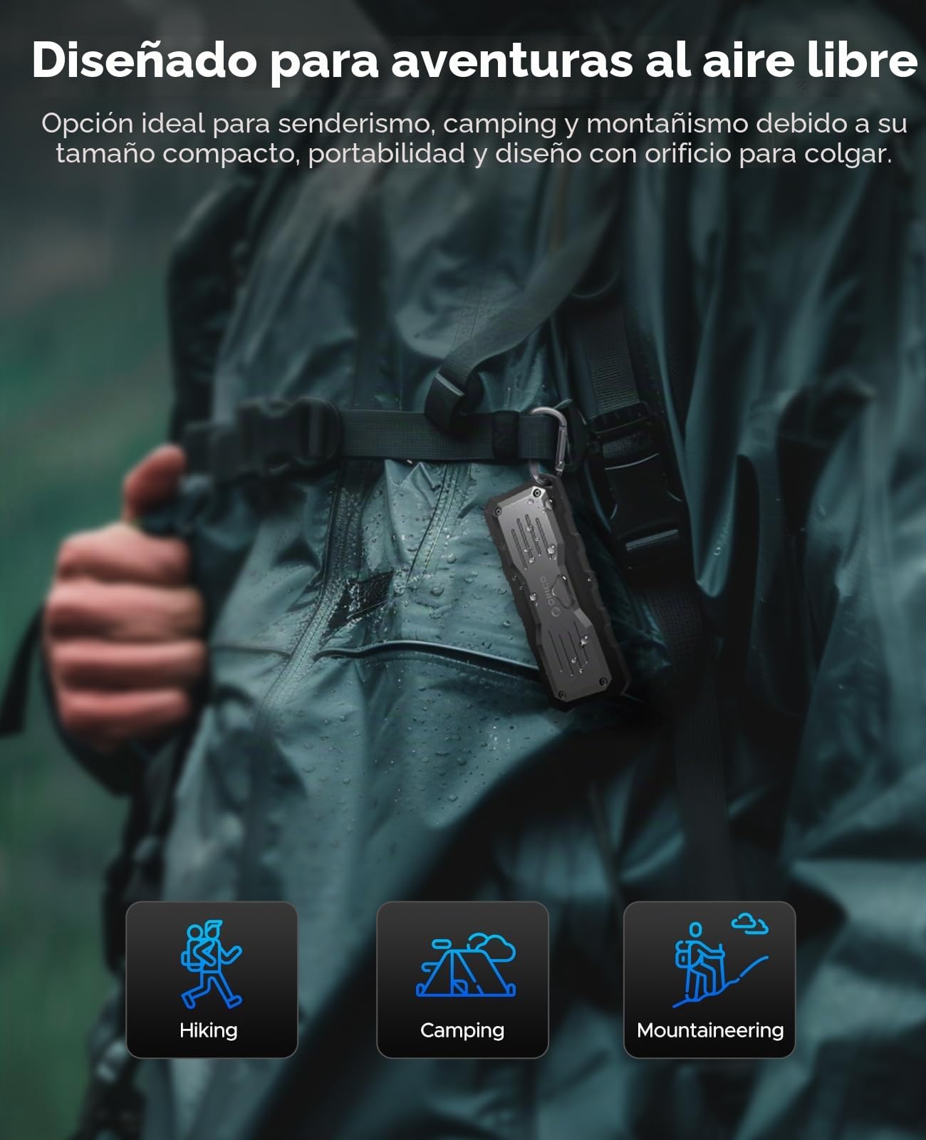 ORICO 2TB SSD Portátil, USB 3.2 Gen 2x2 Discos Duros sólidos externos, hasta 2000 MB/s, 20Gbps, Ideal para Editores al Aire Libre - O20