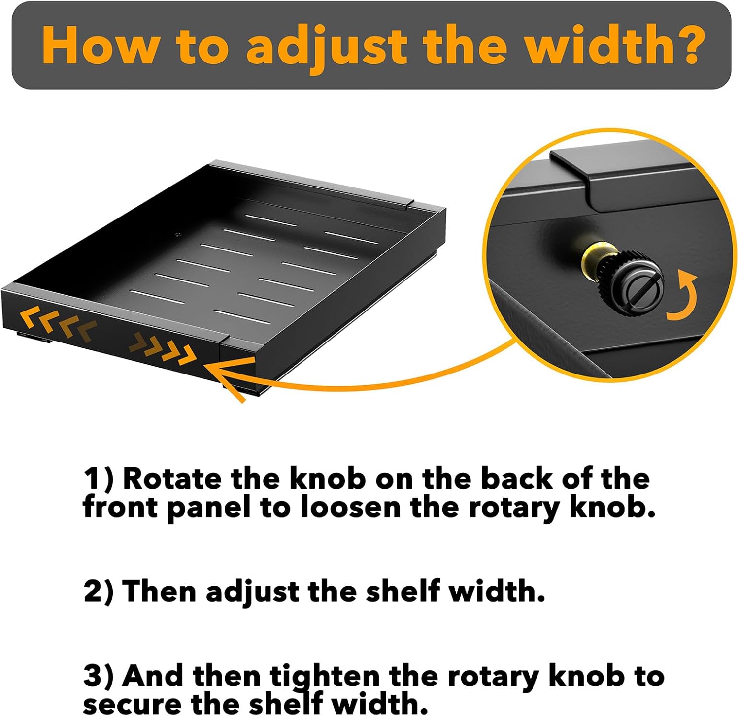 SpaceAid Pull Out Cabinet Organizer, 1 Pack Expandable 11.8"-19.6" (Need to Pull to Widen) Heavy Duty Pull-Out Drawer with Adhesive Tape for Kitchen Storage Cabinets (Black, 17" Deep)