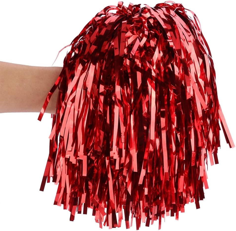 VGEBY1 Pompoms, 6pcs Coloful Cheerleading Pom Poms for Party Dance(Gold) : Sports & Outdoors