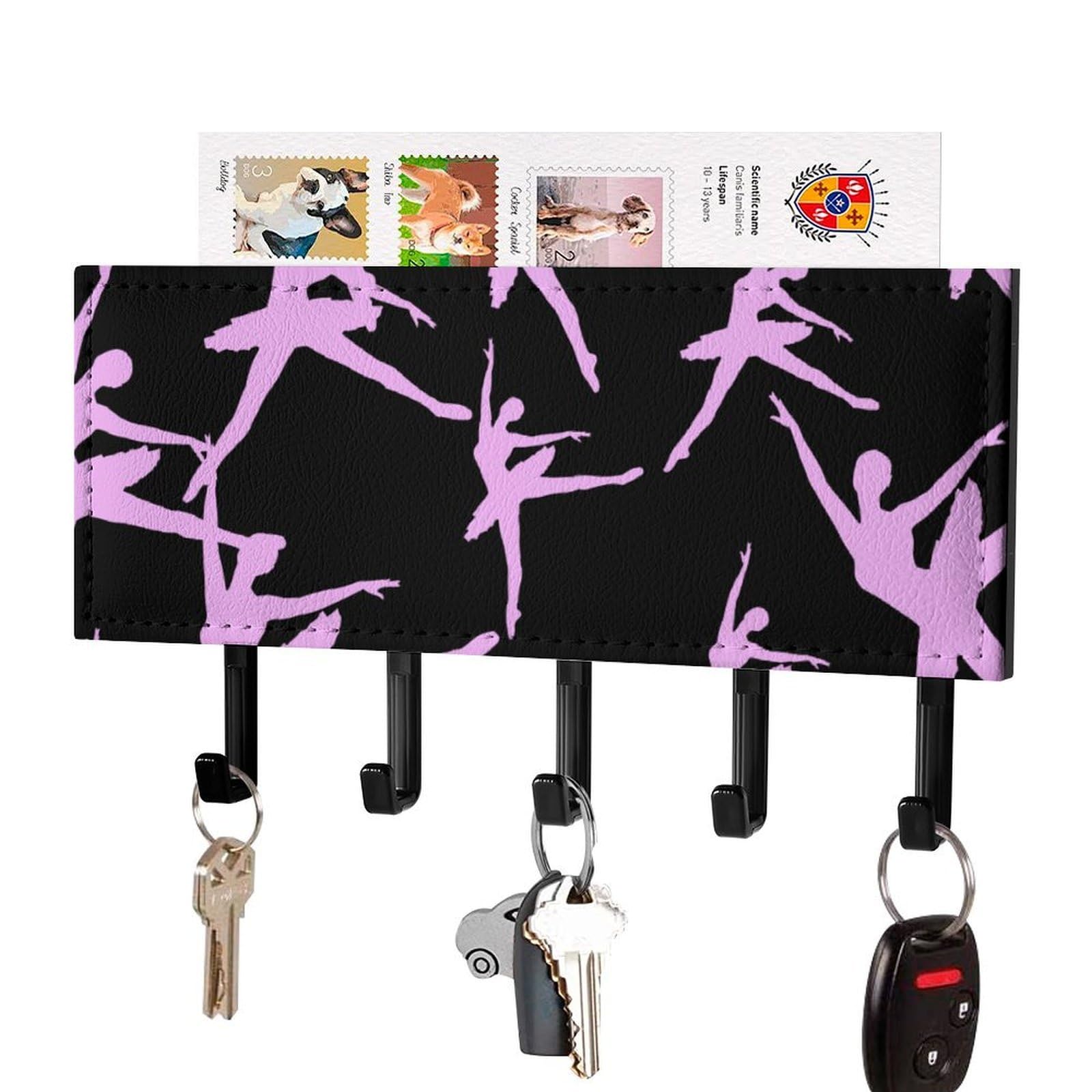 NCLQVJXZKHW Ballet Key Holder with 5 Hooks Key Hooks Wall Mounted Key Racks Key Hanger Organiser Shelf