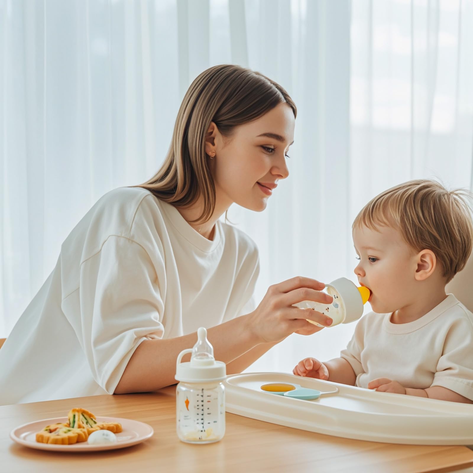 Chauffe-biberon en acier inoxydable de qualité alimentaire, contrôle de la température intérieure, 500 ml, grande capacité pour voyage, voyage, chauffe-biberon pour bébé