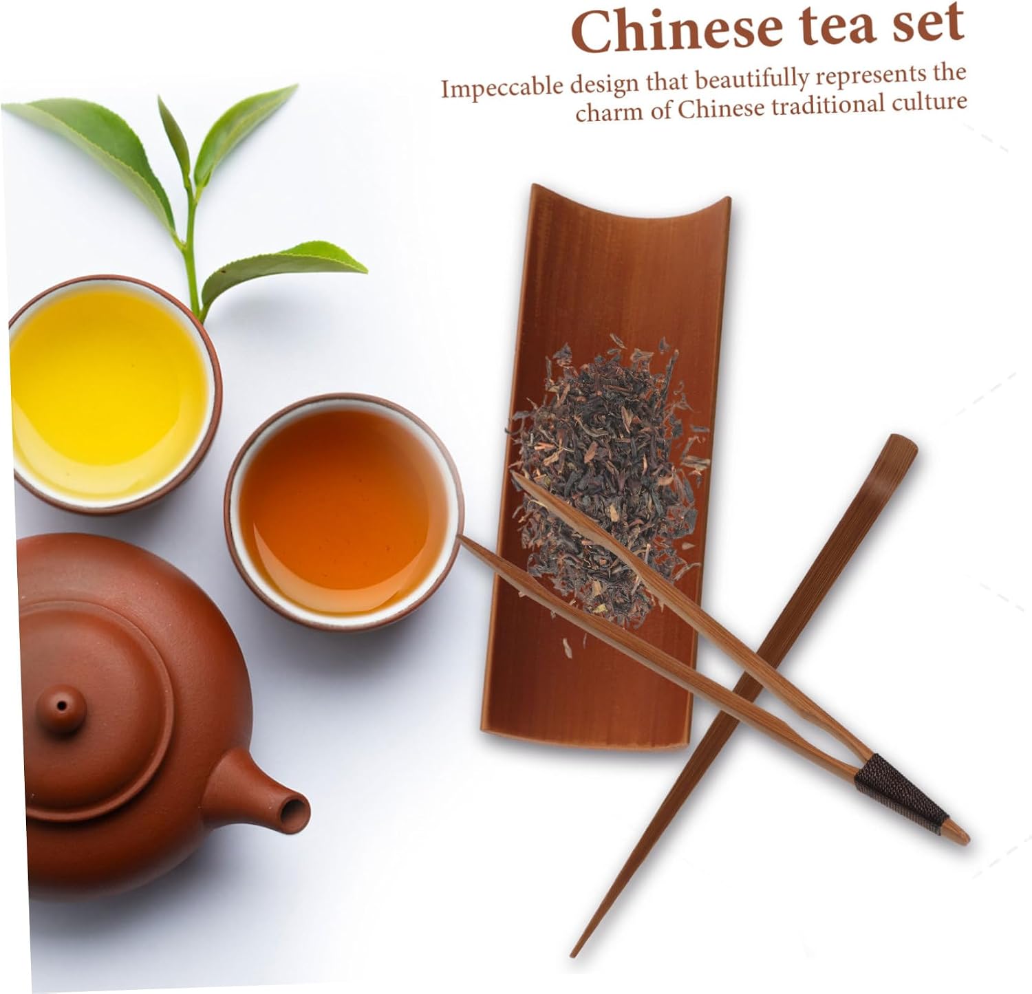 Bamboo Tea Ceremony Utensil Set Traditional Chinese Gongfu Tea Set Scoop Strainer Spoon Tongs Lovers Accessory