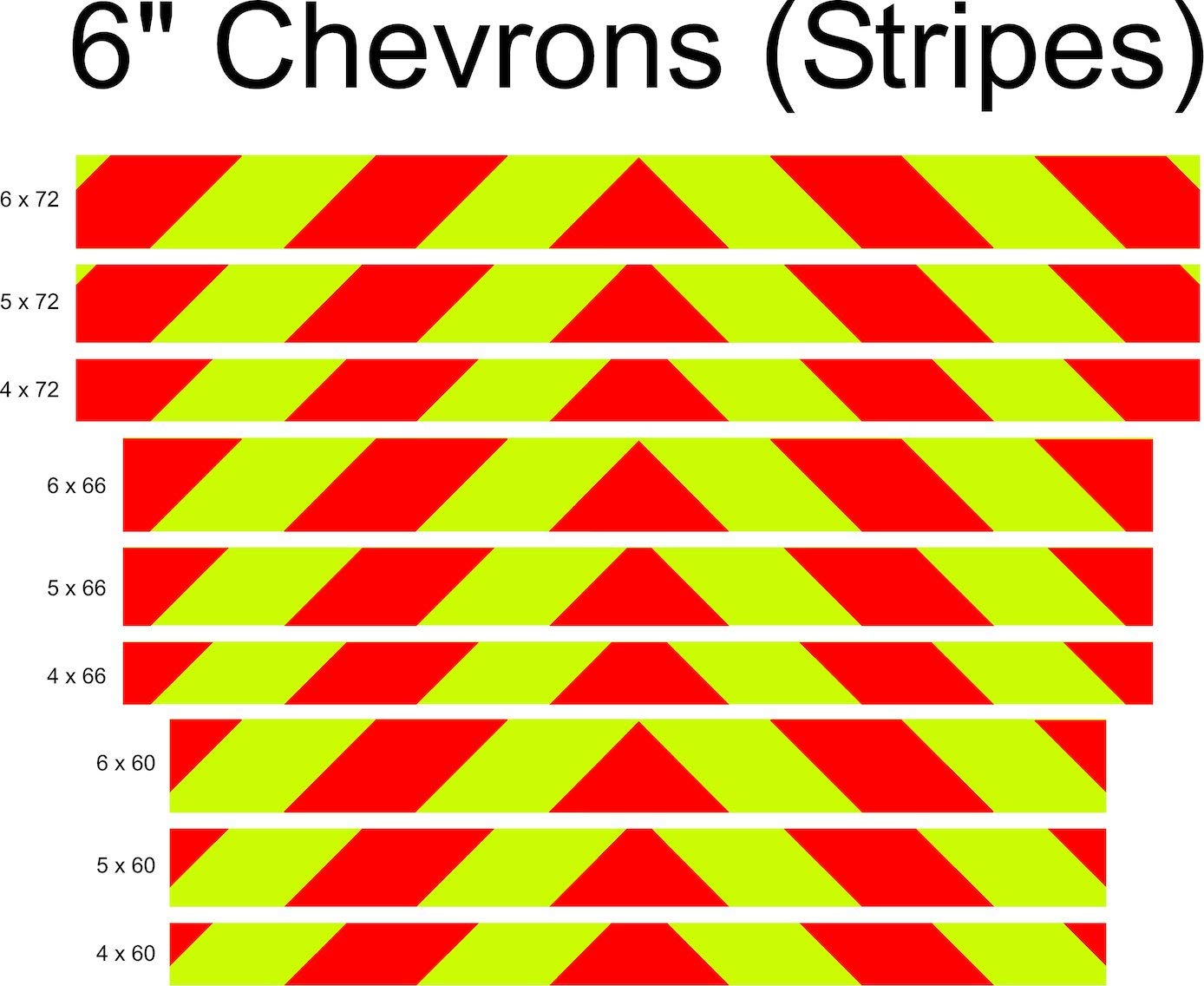 Oralite Lime & Red Reflective Chevron Panel (Multiple Sizes) Reflexite 1 Piece Pre-Fab